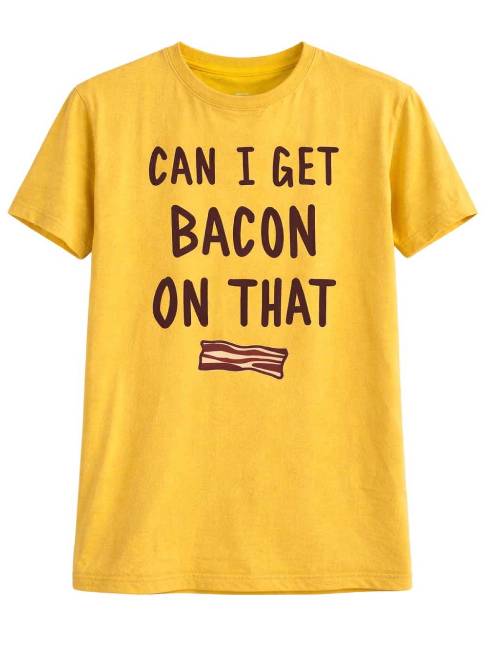 The Children’s Place Boys XXL 16 Funny Bacon Graphic Tee Yellow Short Sleeve